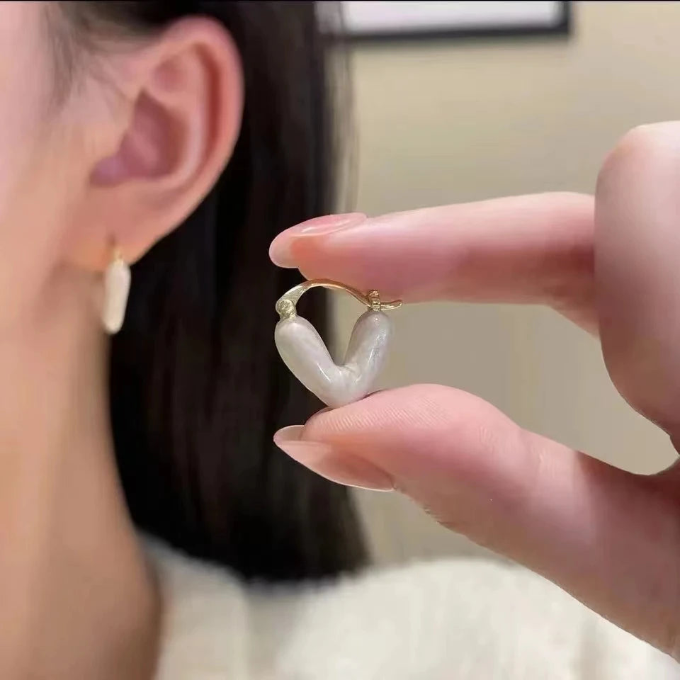 Auraliv Minimalist Love Heart Drop Earrings