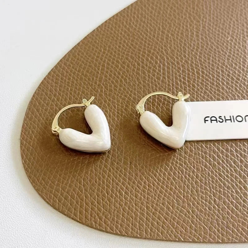 Auraliv Minimalist Love Heart Drop Earrings