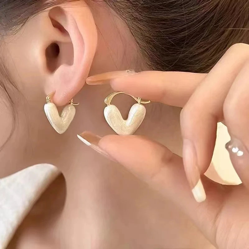 Auraliv Minimalist Love Heart Drop Earrings